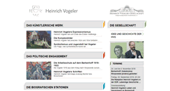 Desktop Screenshot of heinrich-vogeler.net